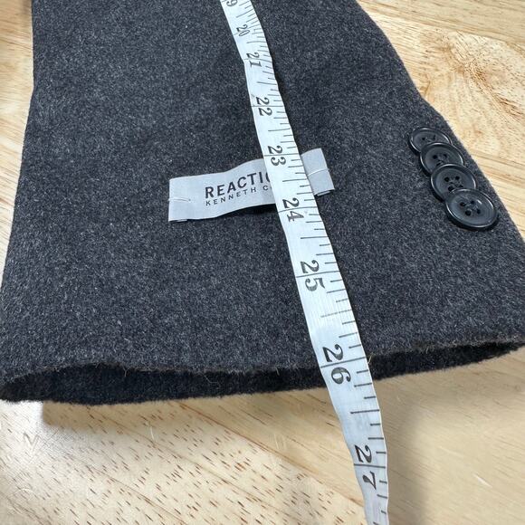 Kenneth Cole Reaction NWT Men's Raburn Wool Blend Top Coat Size 40L Dark Gray - Picture 11 of 11